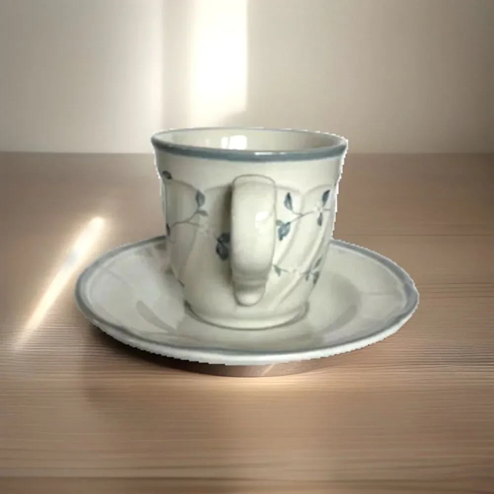 Noritake Strawberry Delight (8671) Cup & Saucer Sets EC Service for TWO
